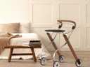 220477 Rollator 4-wiels Mobio Let's Go Indoor teak