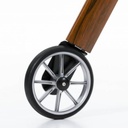 220477 Rollator 4-wiels Mobio Let's Go Indoor teak