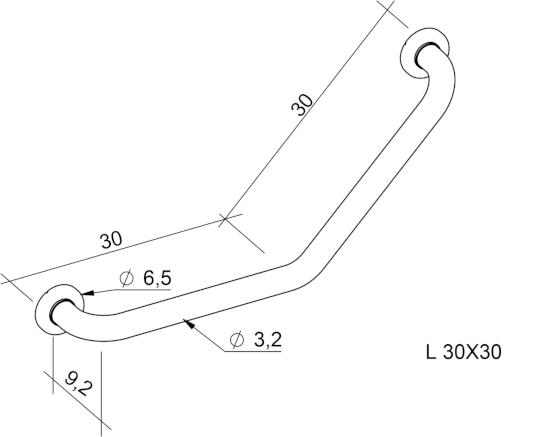 Wandbeugel Atlantis gecoat staal