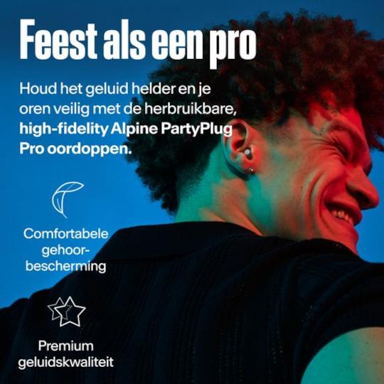 Alpine Oordopjes PartyPlug Pro Natural 1 paar (2025)