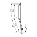 Linido trapspilbeugel staal gecoat wit