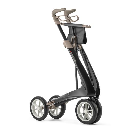 220477 Rollator 4-wiels Carbon UltraLight BREED (incl. grote weekendtas)
