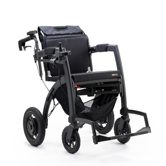220477 Rollator 4-wiels Rollz Motion Electric (rolstoelpakket, bagagetas, 3 in 1 en pomp incl.)(Mat Zwart)