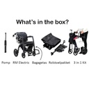 220477 Rollator 4-wiels Rollz Motion Electric (rolstoelpakket, bagagetas, 3 in 1 en pomp incl.)(Mat Zwart)