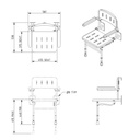 Toonzaalmodel NYMAS Group muurgemonteerde douchezitting