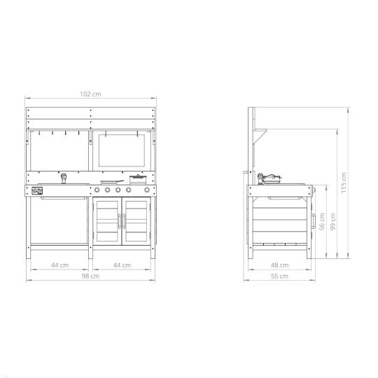 EXIT Yummy 200 Houten buitenkeuken (Naturel)