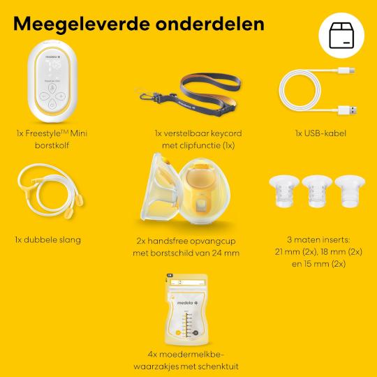 Medela Freestyle Dubbele Mini Hands-Free Elektrische Borstkolf
