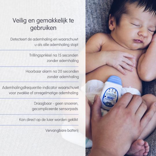 Snuza Hero MD Ademhalingsbabymonitor