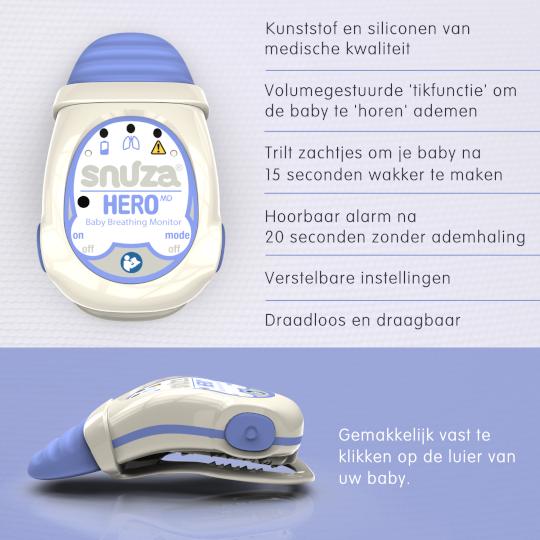 Snuza Hero MD Ademhalingsbabymonitor