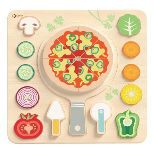 Classic World Houten Vormenpuzzel Pizza