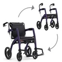 220477 Rollator 4 wielen Rollz Motion met rolstoelpakket zwart