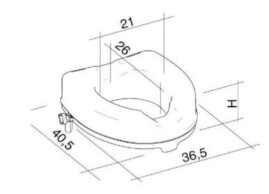 Toiletverhoger Atlantis 15 cm - met deksel 4