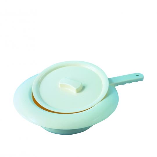Bedpan met deksel (Kunststof, Rond)