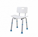 TZM Chaise de douche réglable Atlantis Contour avec dossier
