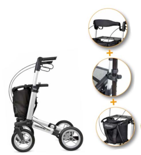 220477 Rollator 4-wiels Gemino 30 Comfort met pluspakket