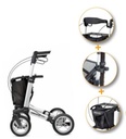 220477 Rollator 4 roues Gemino 30 comfort silver grey with Plus Package