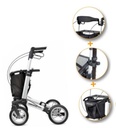 220477 Rollator 4-wiels Gemino 30 Comfort (Zilvergrijs)(met Plus Pakket)
