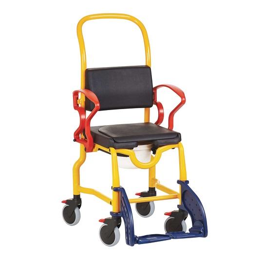 Rebotec Chaise de douche-toilette à roulettes AUGSBURG (enfants) - multicolore - 4 pouces