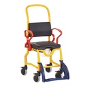 Chaise de douche / siège de toilette sur roulettes REBOTEC AUGSBURG (enfants) - multicolore - 4 pouces