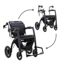 220477 Rollator 4-wiels Rollz Motion Electric (Rolstoelpakket, bagagetas, 3 in 1 en pomp incl.)(Mat Zwart)