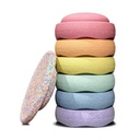 Stapelstein Super Confetti Rainbow Pastel (Set van 6+1)