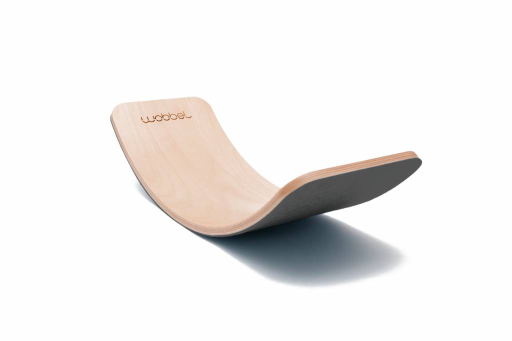 WOBBEL Balance Board Original blank gelakt vilt
