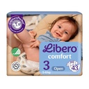 Libero Comfort 3 Wegwerpluiers New (43st, 5-8kg) (pakje)
