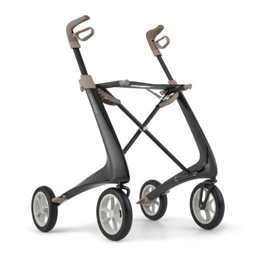 [021728] 220477 Rollator 4-wiels Carbon UltraLight BREED (incl. grote weekendtas)
