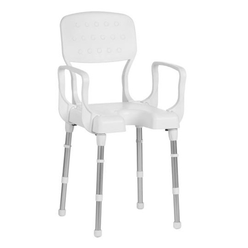 [027632] Rebotec Nizza douchekruk vierkant met rug- en armleuningen