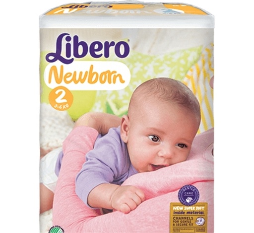 [016676] Libero Kinderluier Newborn 2 (3-6kg) 86 st. - pakje