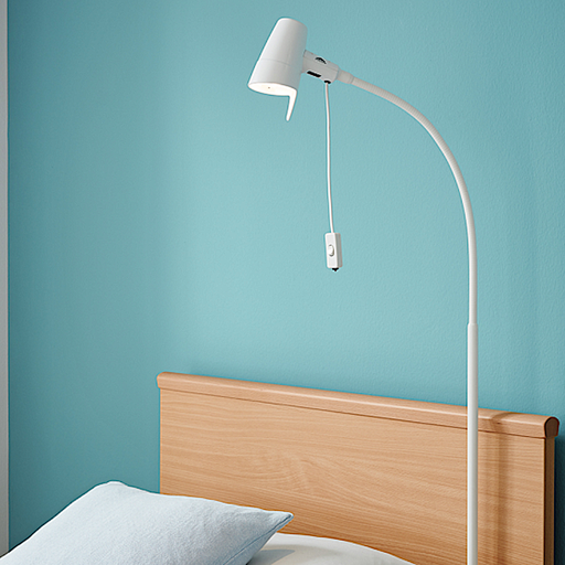 [039187] Lampe de lecture Led pour lit médicalisé Burmeier fixation sur tête de lit