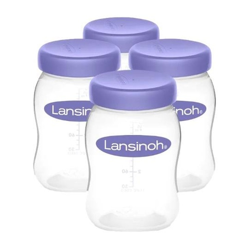 [043149] Lansinoh Bewaarflesjes voor moedermelk (4x160ml)