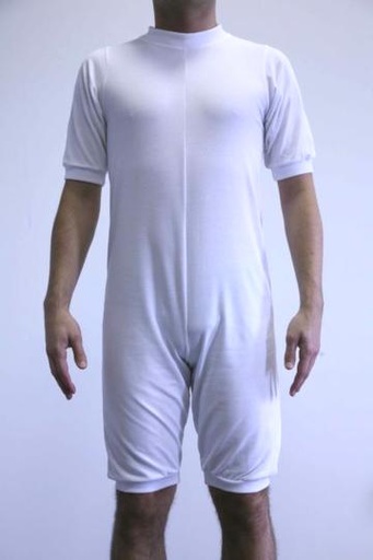 [044607] Body met korte mouwen en pijpen, rits op de rug