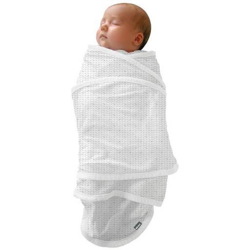 [045513] BÉABA Inbakerdoek The Miracle Blanket Leaf/Wit