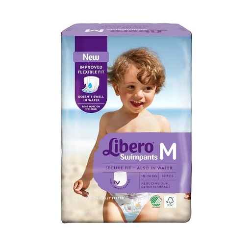[045978] Nieuwe verpakking Libero Swimpants Wegwerp Zwemluierbroekjes 10-16kg (pakje)