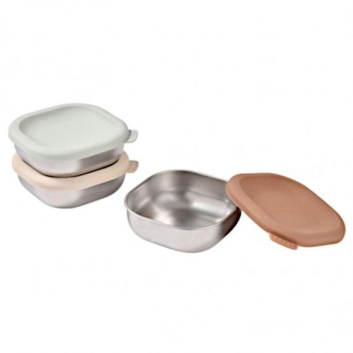 [046503] BÉABA Snack doosjes multi-use (RVS, 3 stuks)