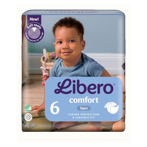 [048092] Libero Comfort 6 Wegwerpluiers New (28st, 18-25kg)(pakje)