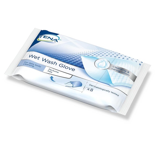 [014778] TENA Washandjes Wet Wash Gloves (Niet geparfumeerd) (8 stuks)
