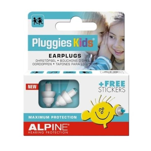 [016300] Alpine Pluggies Kids Bouchons d'Oreilles pour Enfants