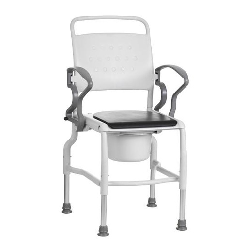 [ST-06264-1] Rebotec Toiletstoel KOLN - vaste hoogte - grijs